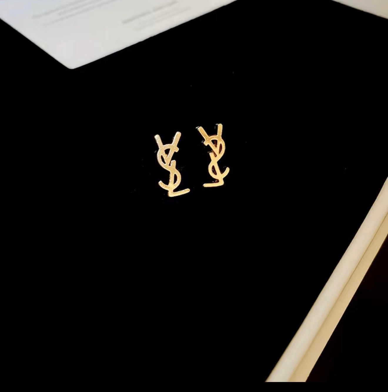 Minimal Luxe ysl Necklace & Bracelet, earrings