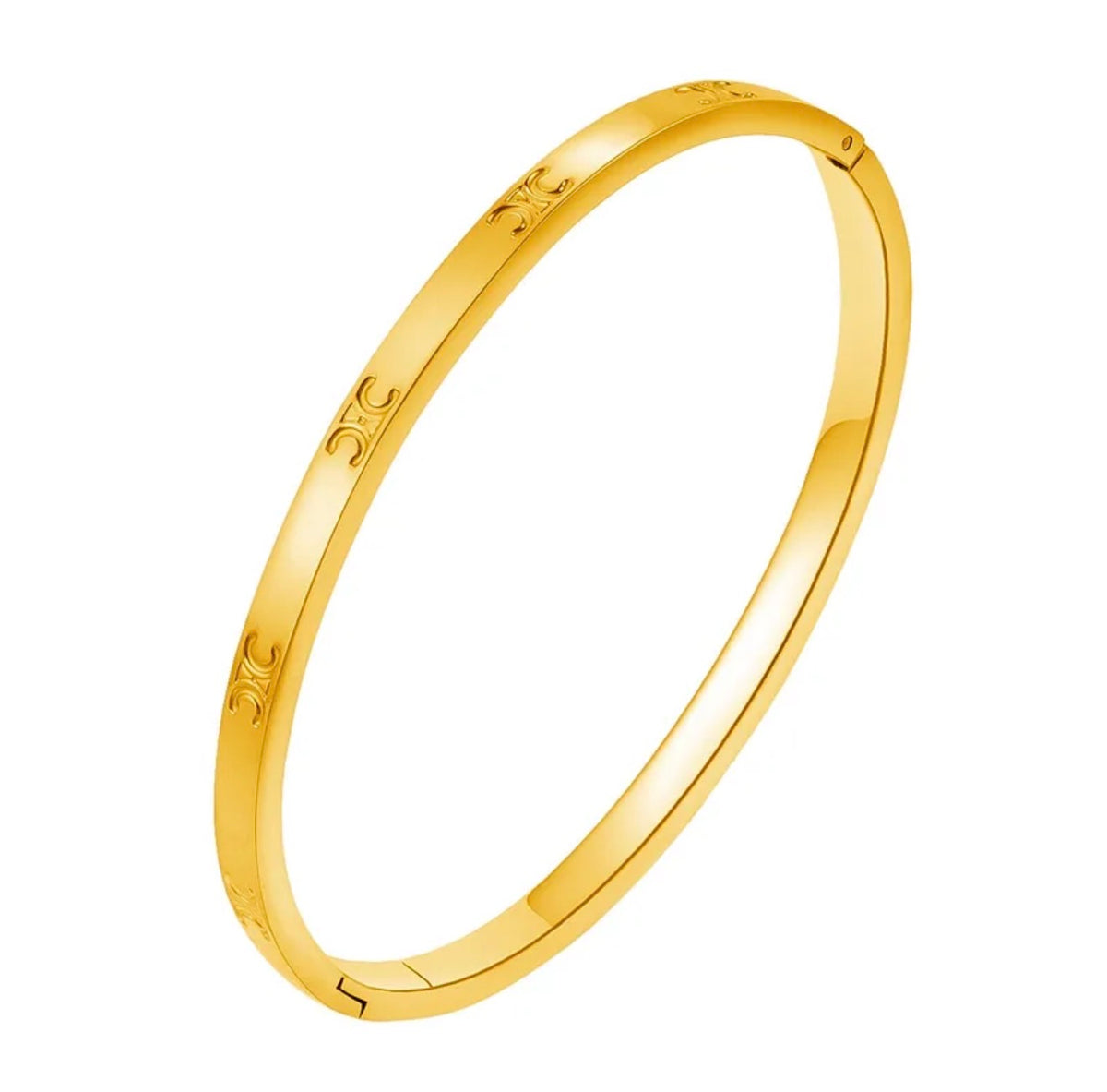 Celine-Inspired Gold Bangle ✨perfect for casual wear 18k gold plated stainless