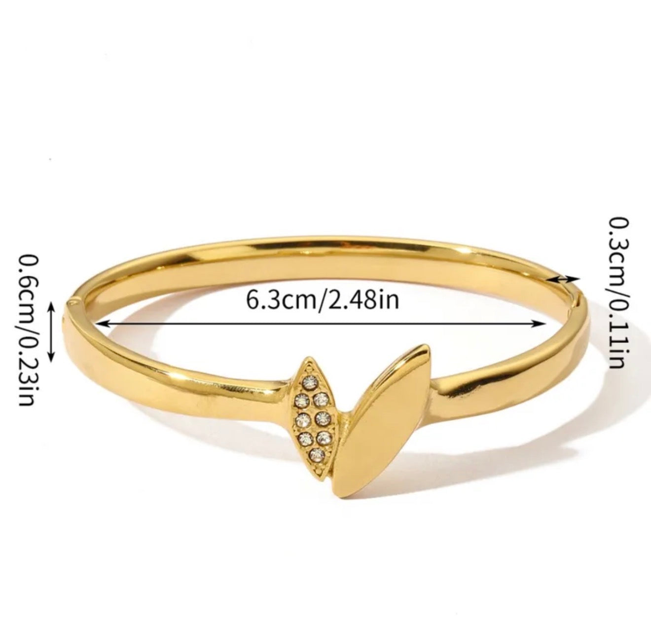 Rich & Simple looking bracelet 18k gold plated stainless