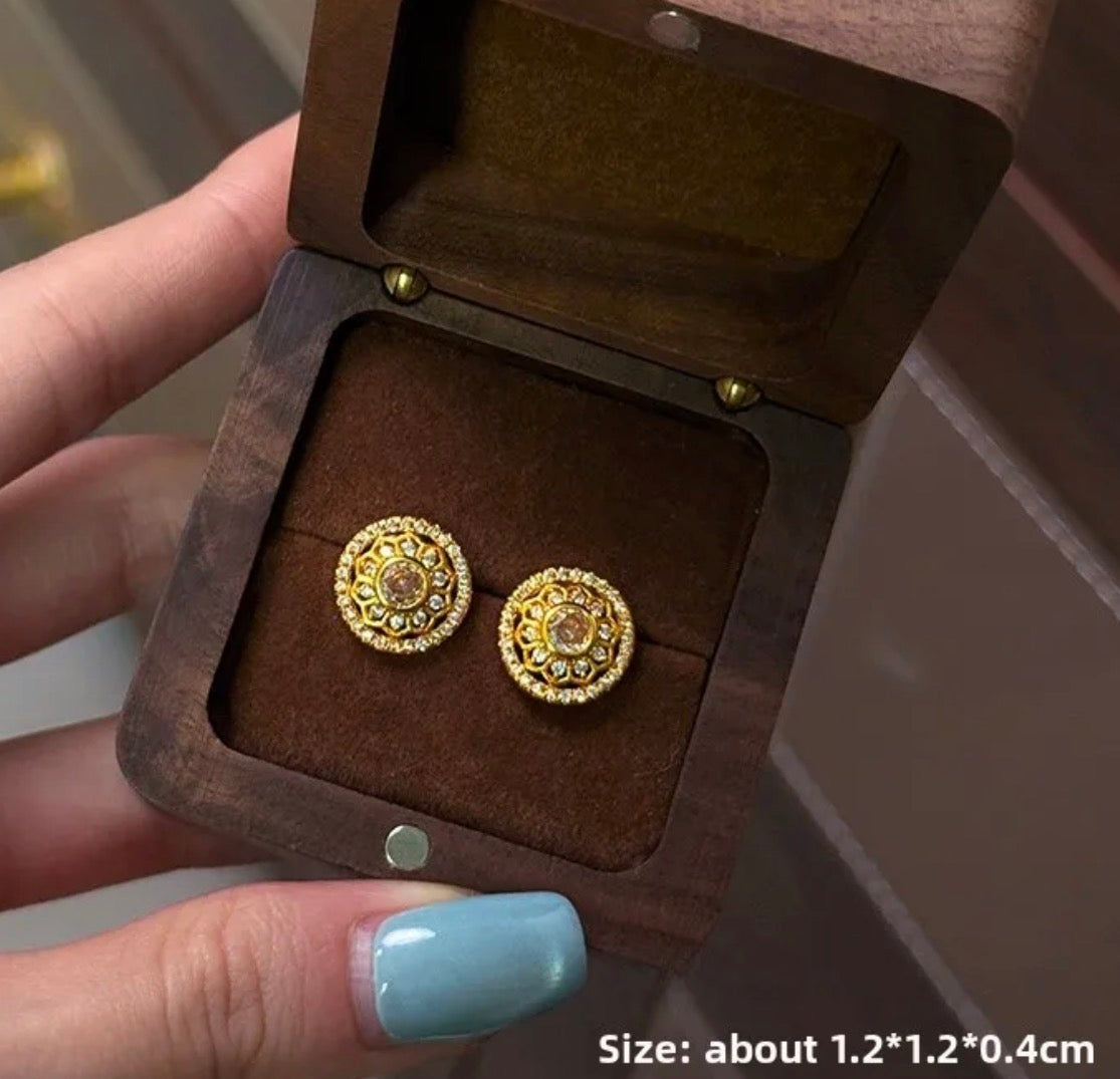 Imperial Bloom Studs 304 stainless steel 18k gold plated
