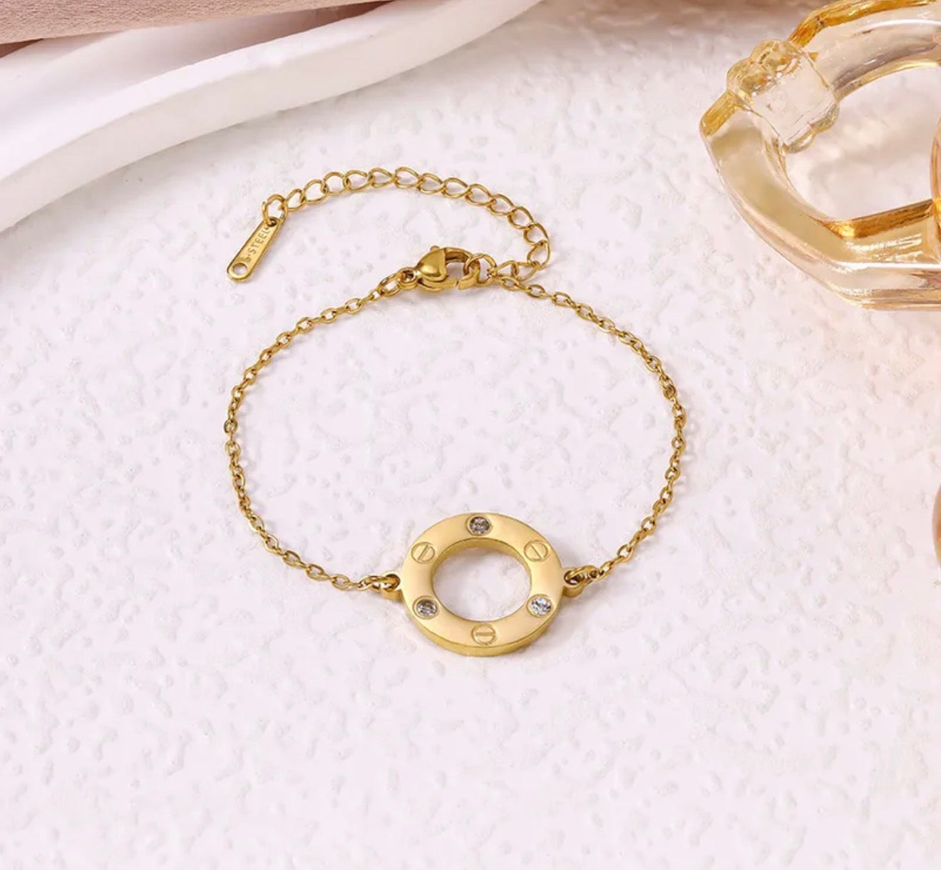 Catier inspired daily wear bracelet 18k gold plated stainless