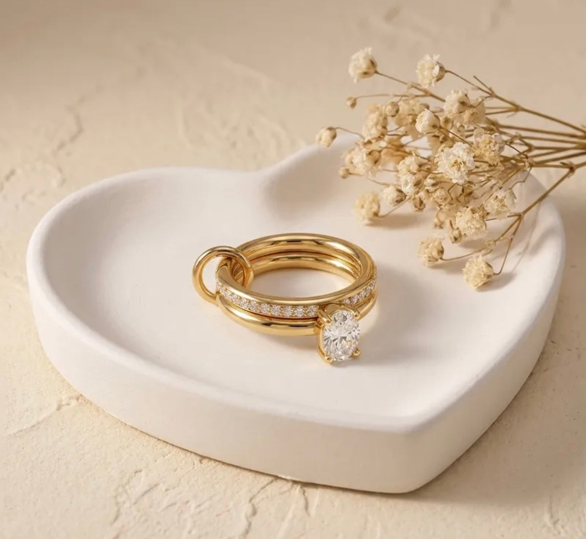 Golden Infinity Solitaire Ring ✨18k gold plated 316L stainless steel