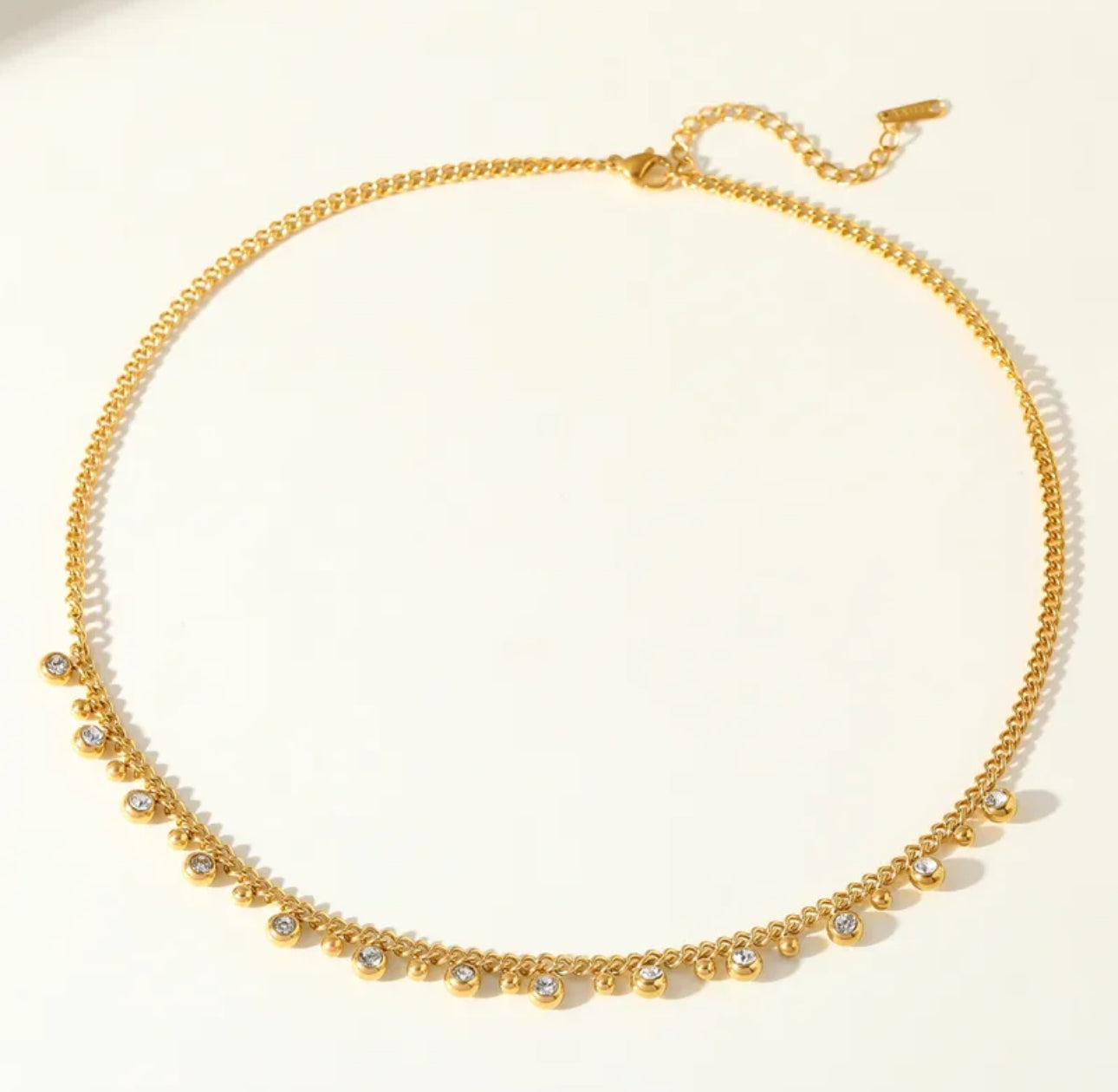 Exquisite geometric pendant necklace stainless steel 18k gold plated