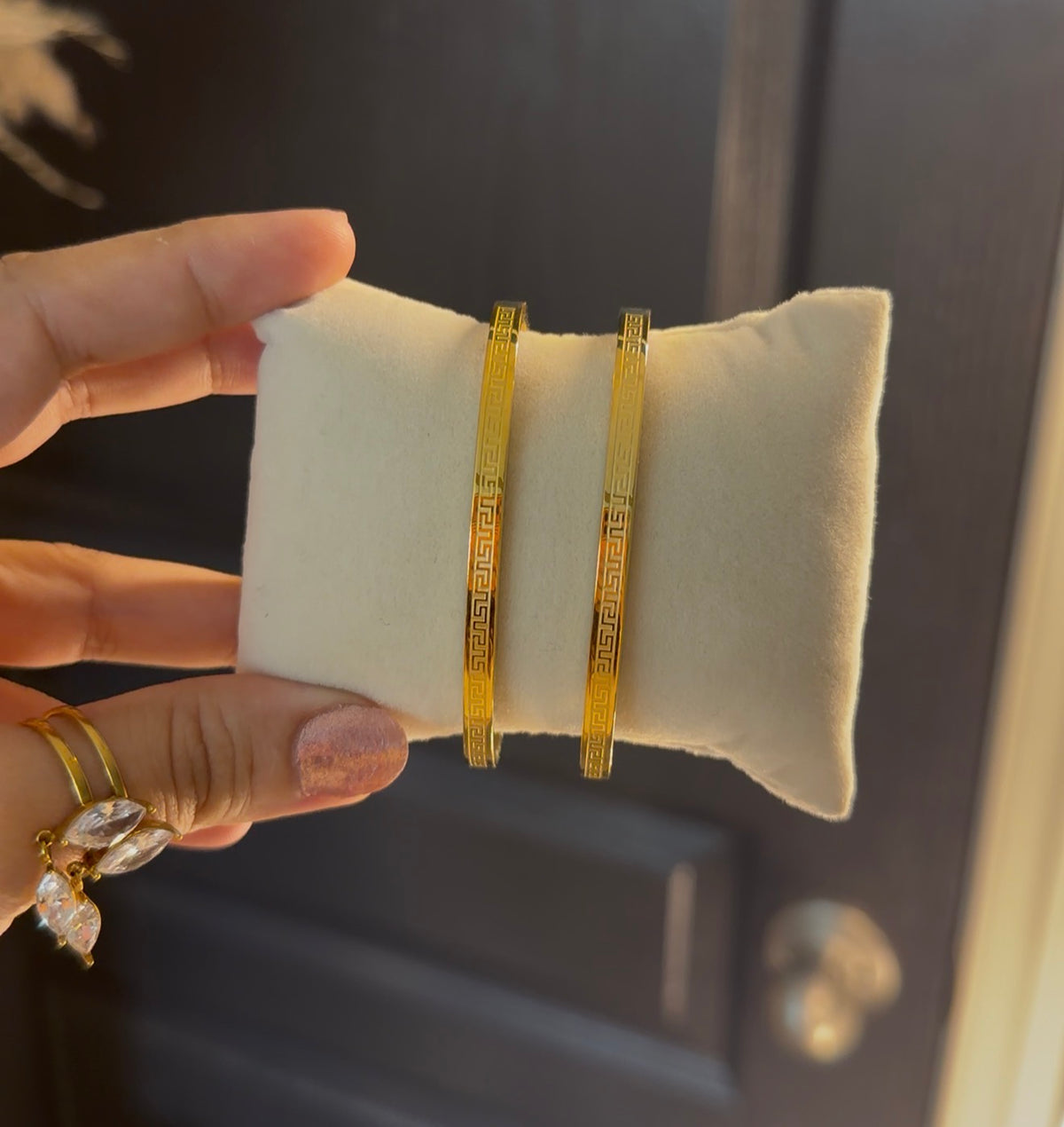 Real gold look bangle 18k gold plated stainless✨in perium quilty(one)