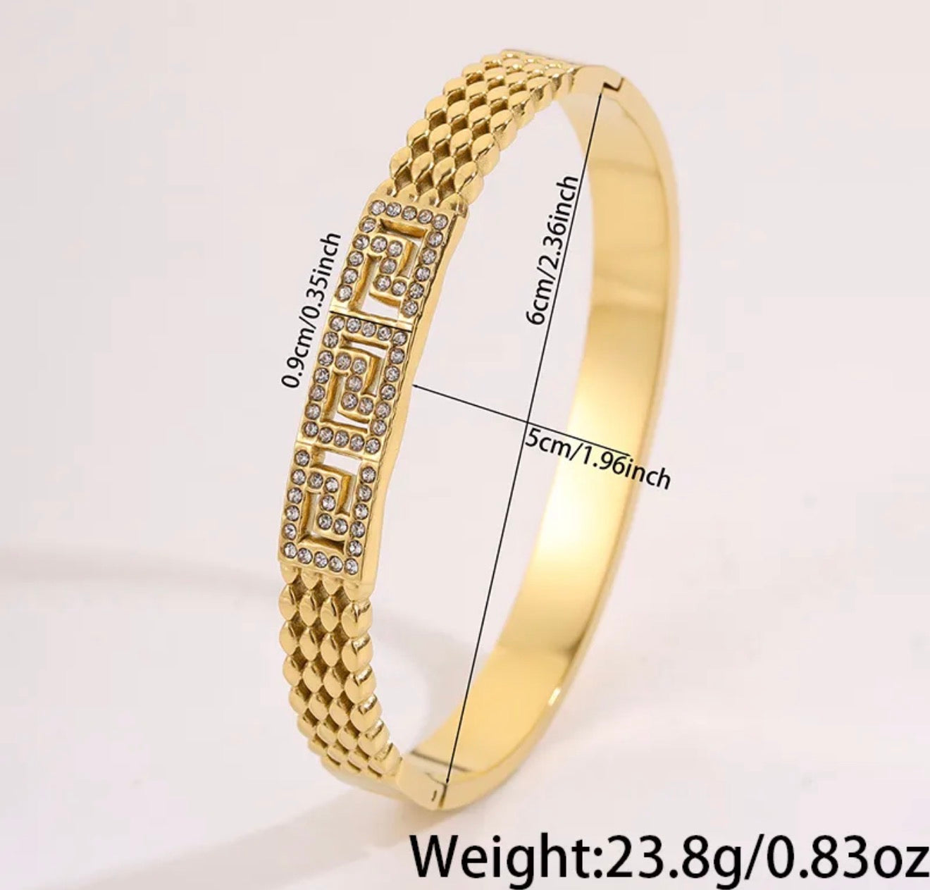 Rich Wrist Energy 18k gold plated stainless steel bangle