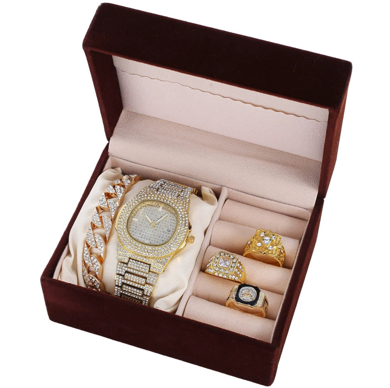 Royal Shine Collection – The Ultimate Luxury Set of (five) stainless steel 18k gold plated