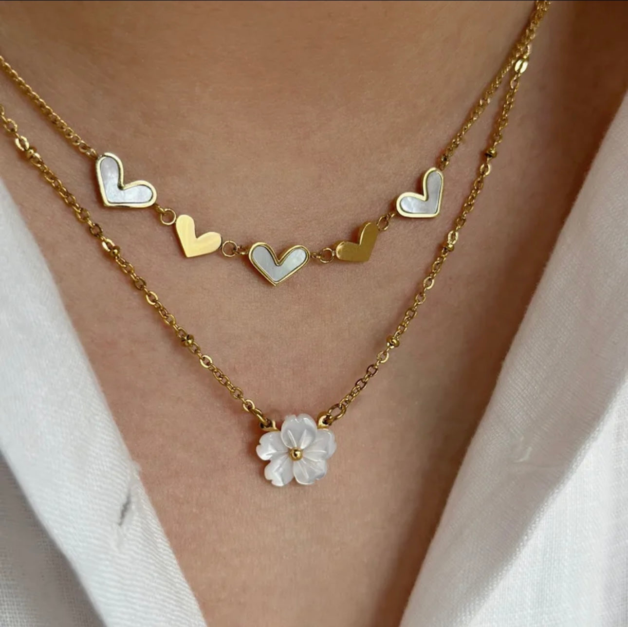 Unique hearts necklace