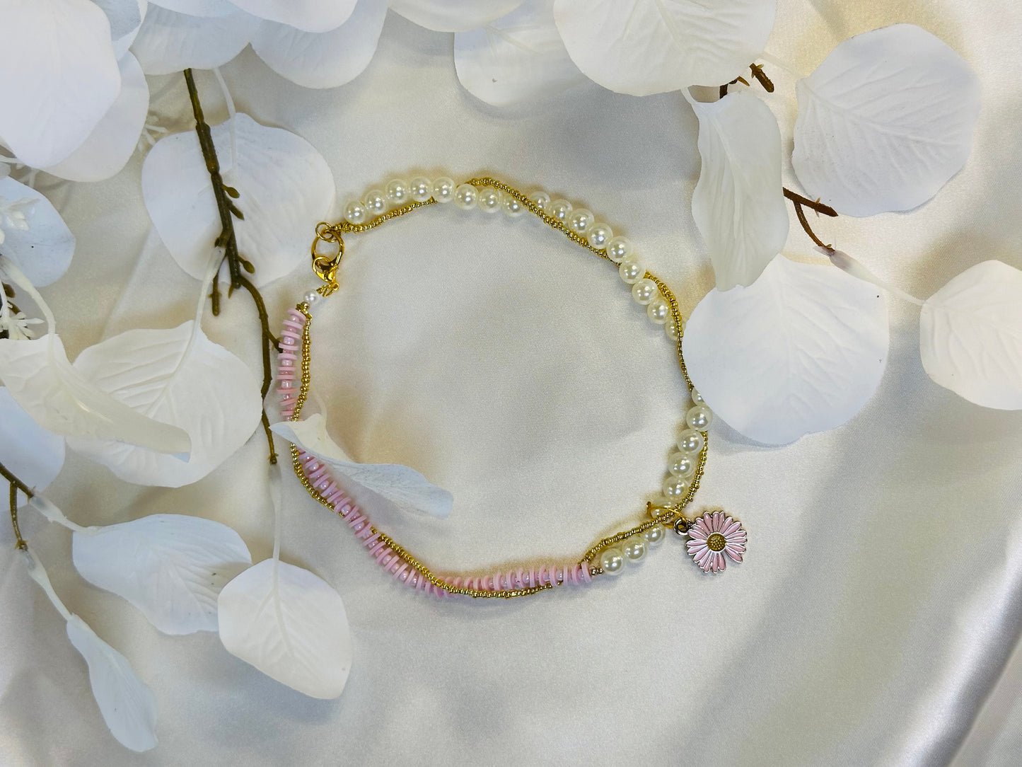 Pink flowers charm