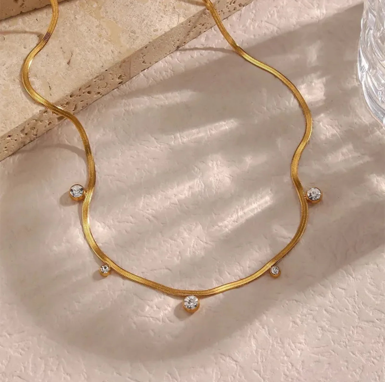 Simple daily wear unique chain 304 stainless steel 18k gold plated