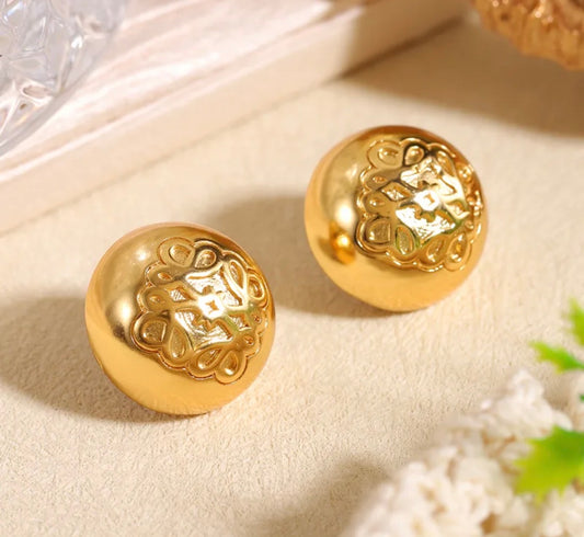 Luxe Traditional Earrings perfect of daily wear 304 stainless steel 18k gold plated