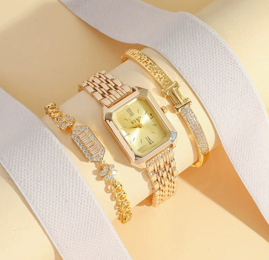 Royal Elegance Set – A Touch of Luxury set of (three) stainless steel 18k gold plated