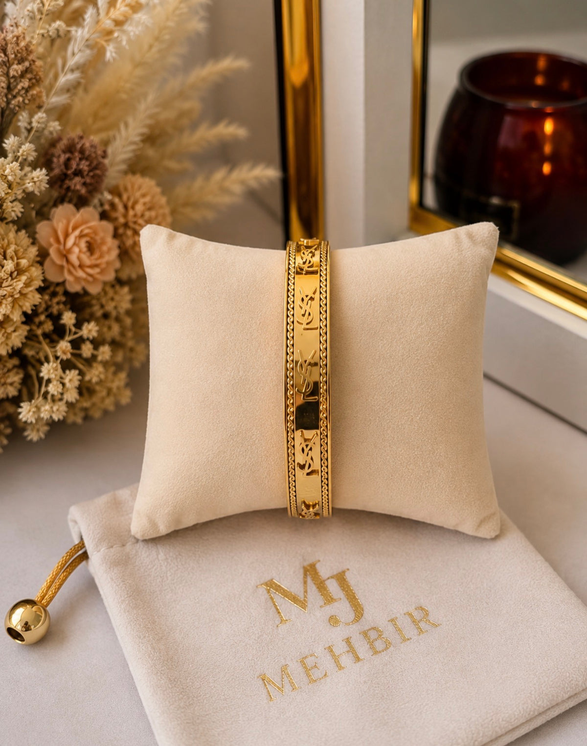 YSL Gold Statement Bangle ✨18gold plated stainless steel
