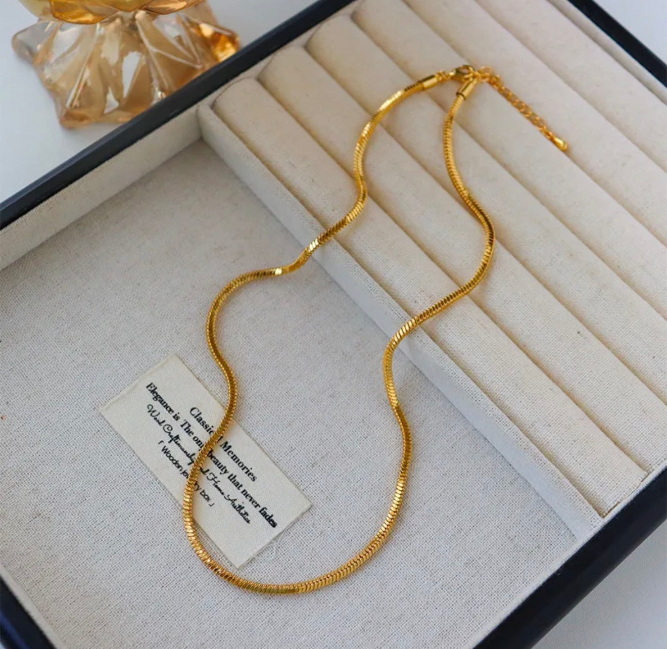 Classic Gold Snake Chain Necklace ✨316L stainless steel 18k gold plated