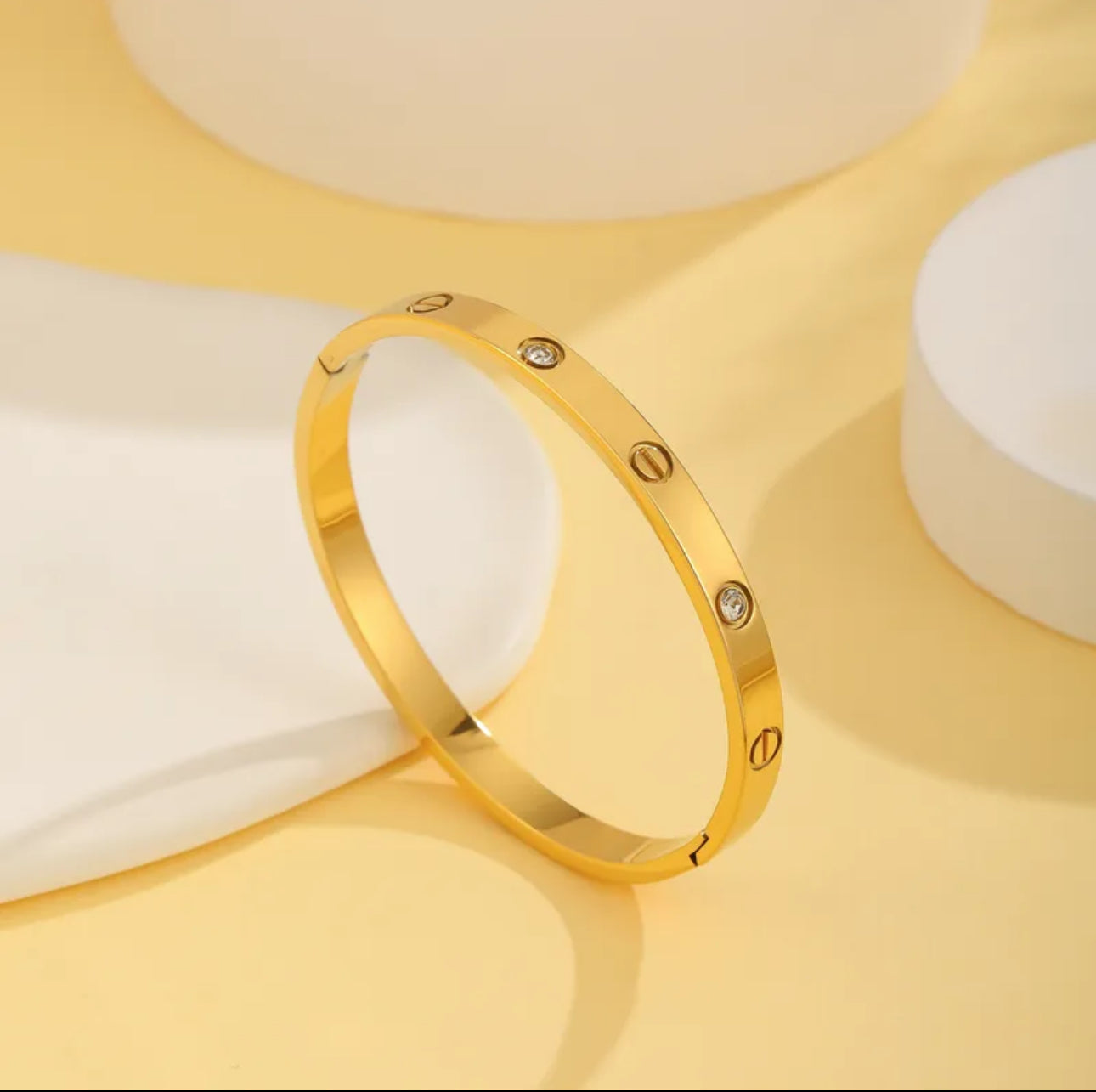 Luxurious Cartier bangle 304 stainless steel 18k gold plated