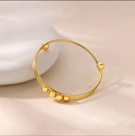 Gorgeous daily wear brangle 304 stainless steel 18k gold plated (golden)