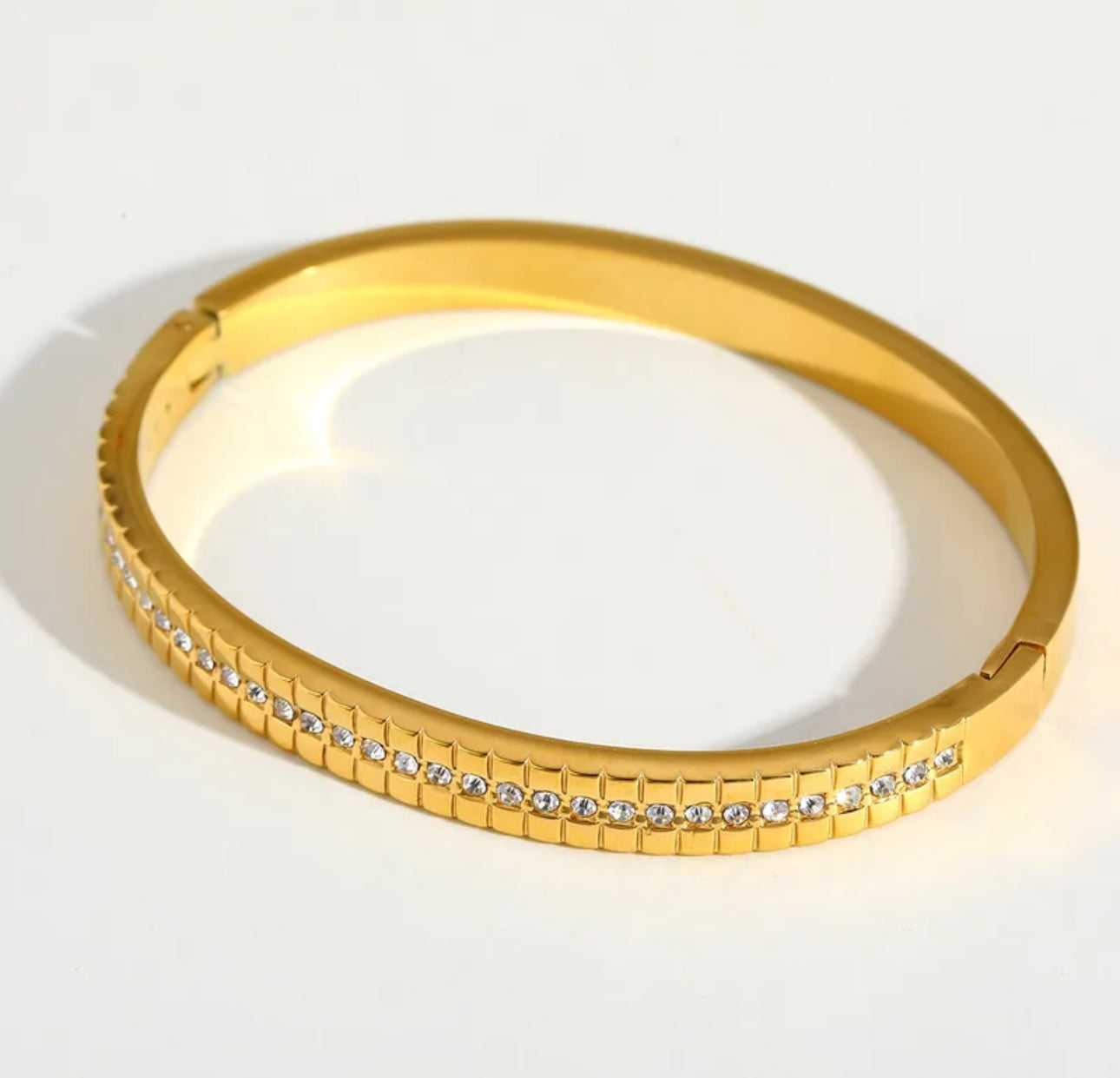Romantic high-end stainless steel 18k gold plated bracelet