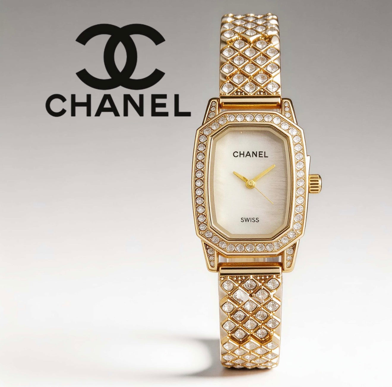 Golden Grace Crystal Luxe Watch in perium quality stainless waterproof