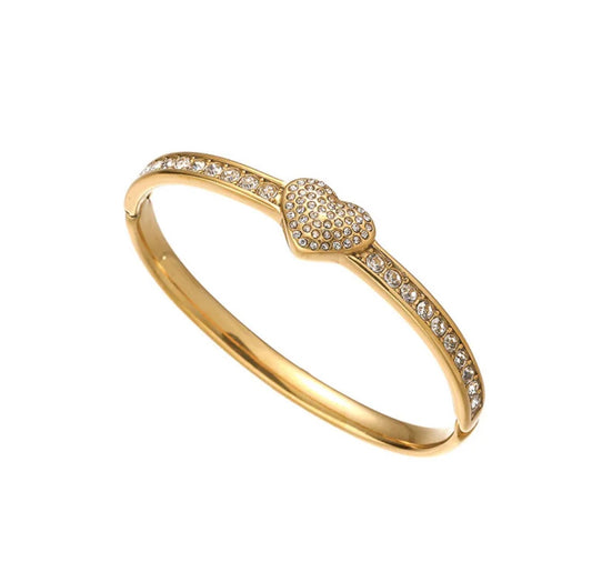 Amour Luxe Heart Bracelet 18 k gold plated stainless