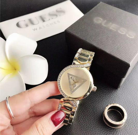 Luxurious quality Guess stainless 18k gold plated watch (waterproof)