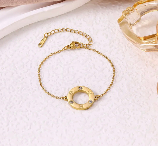 Catier inspired daily wear bracelet 18k gold plated stainless
