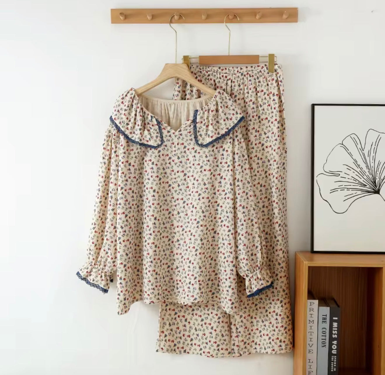 Vintage Cottage Pajama Set 100% pure cotton