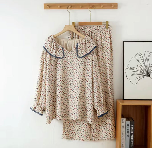 Vintage Cottage Pajama Set 100% pure cotton