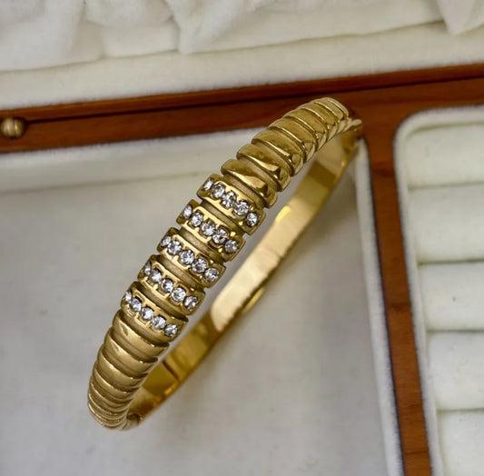 Causal style unique bracelet 304 stainless 18k gold plated