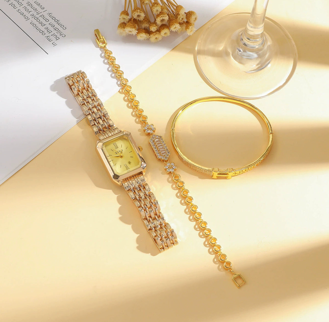 Royal Elegance Set – A Touch of Luxury set of (three) stainless steel 18k gold plated