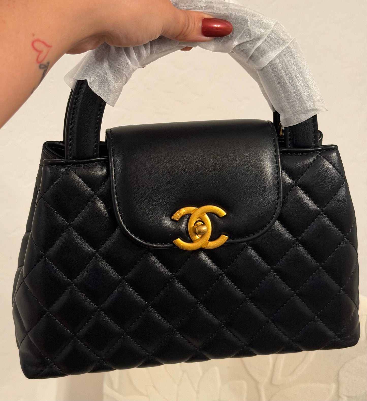 Chanel Black Handbag | Premium Quilted Design | Gold CC Lock | Luxury Quality
