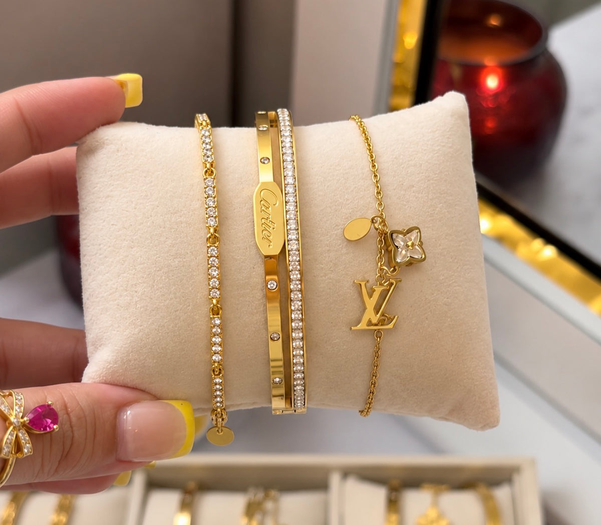 Cartier × LV Golden Luxe Stack ✨316L stainless in premium quality