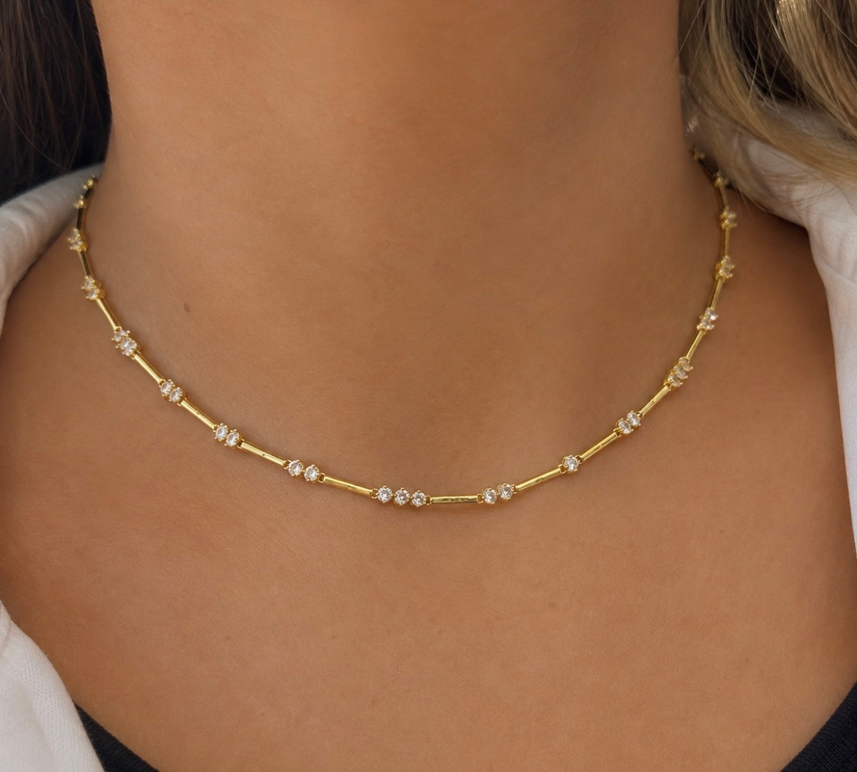 Delicate CZ Gold Choker ✨316L stainless steel 18k gold plated in perium quality