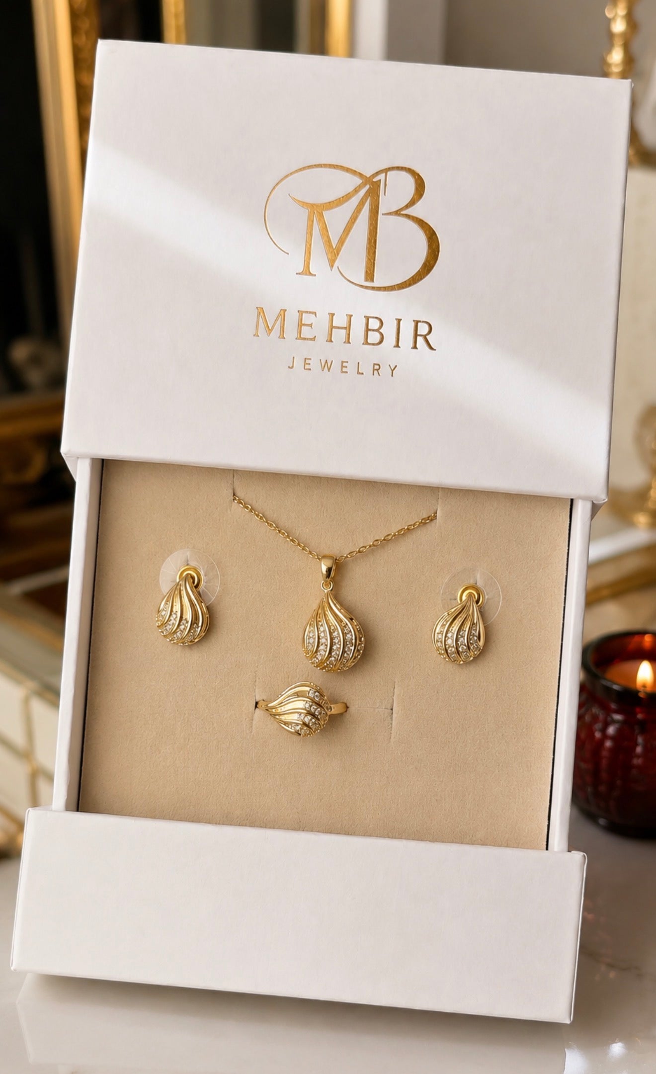 Luxe Wave Jewelry Set ✨18k gold plated stainless steel