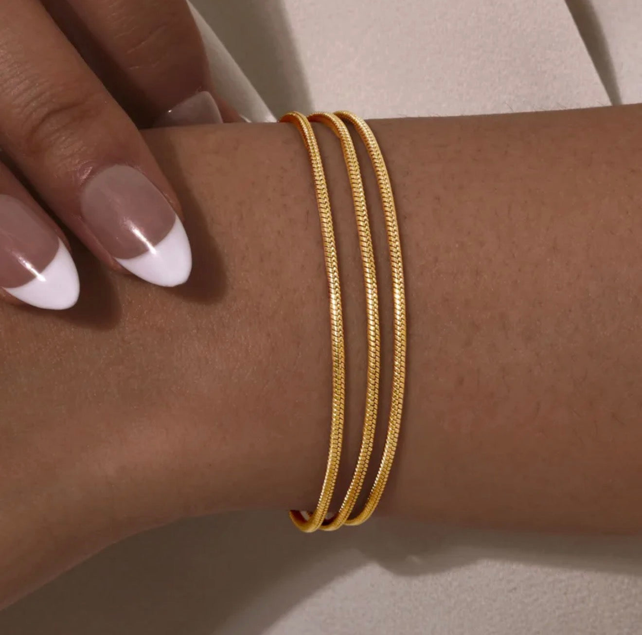 Italian Gold Snake Chain Bracelet ✨316L stainless steel 18k gold plated