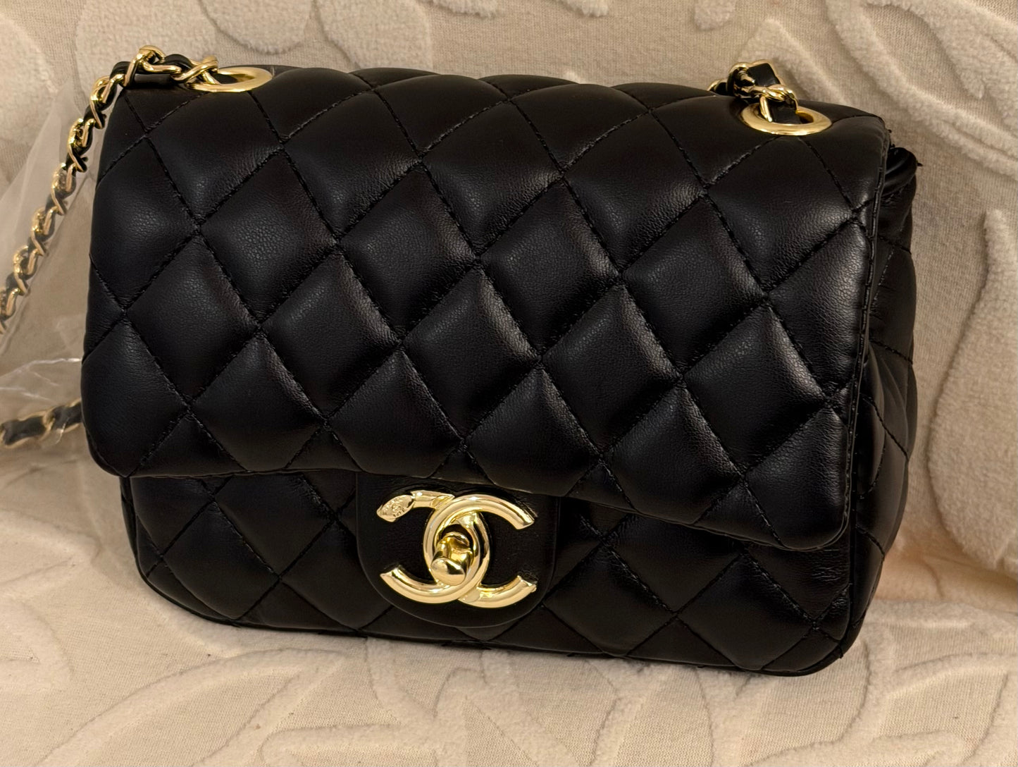 Chanel small black sling bag  | Premium Quilted Design | Gold CC Lock | Luxury Quality