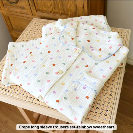 Rainbow sweetheart cute set 100% pure cotton