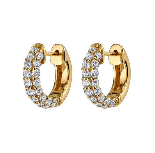 Causal wear 304 stainless steel 18k gold plated earrings