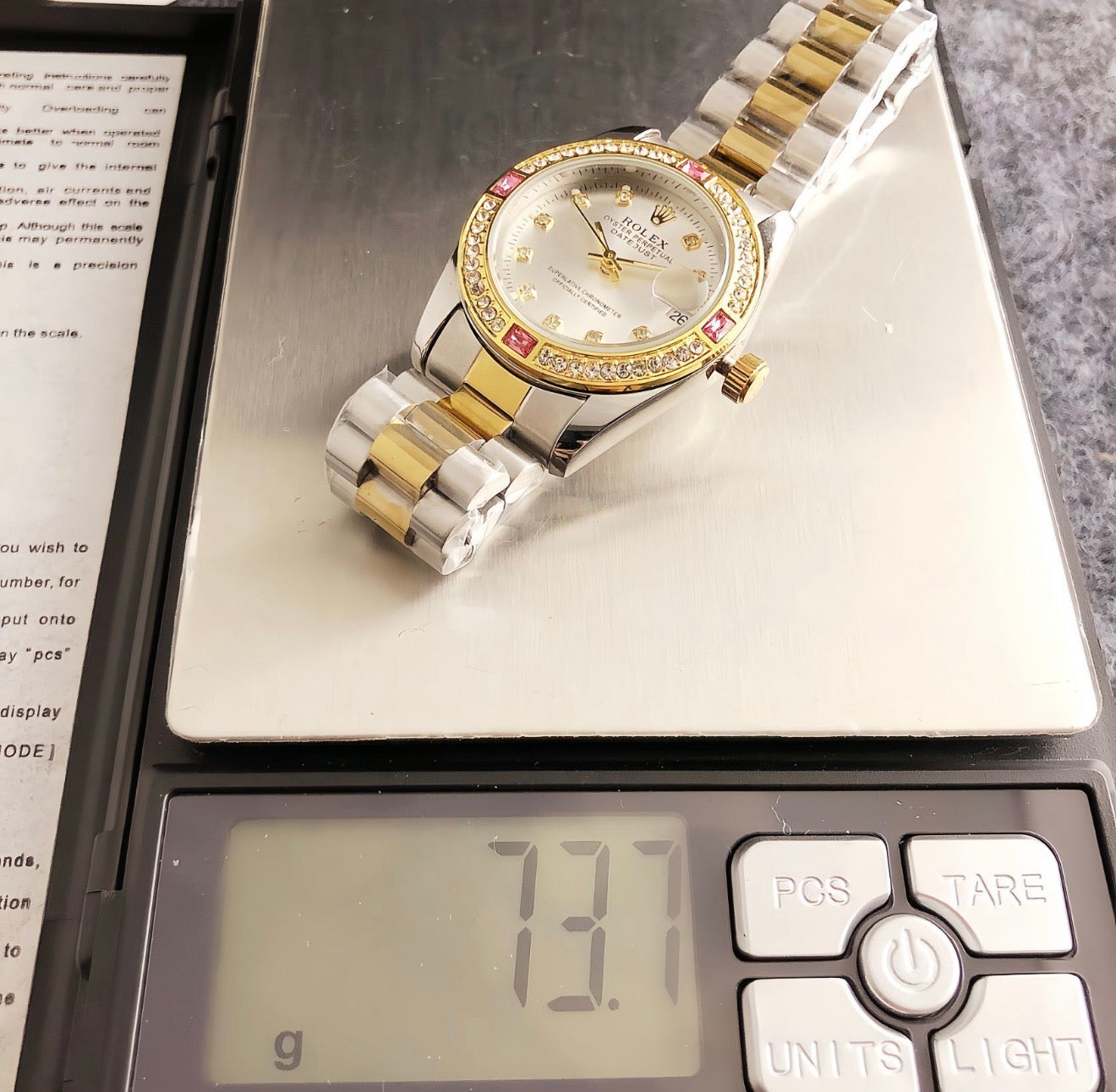 Royal Ruby Luxe Two-Tone Watch in higher quality waterproof stainless