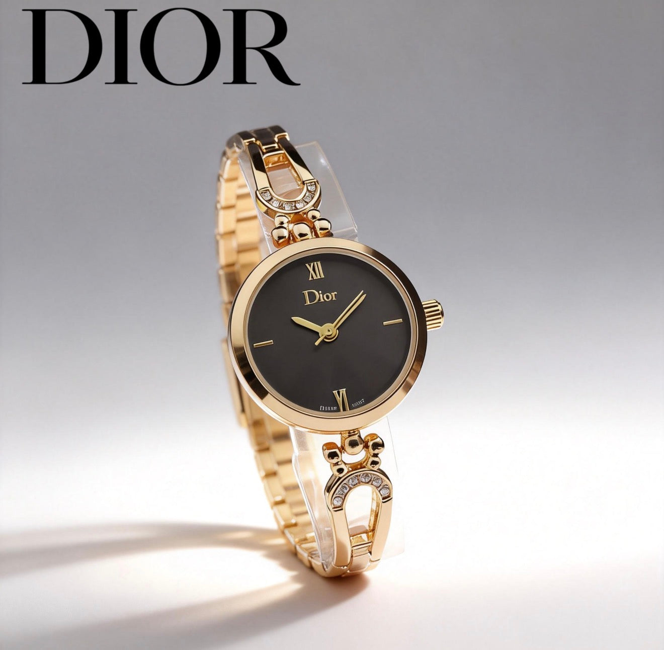 Dior Noir Luxe Timepiece in perium quality stainless waterproof