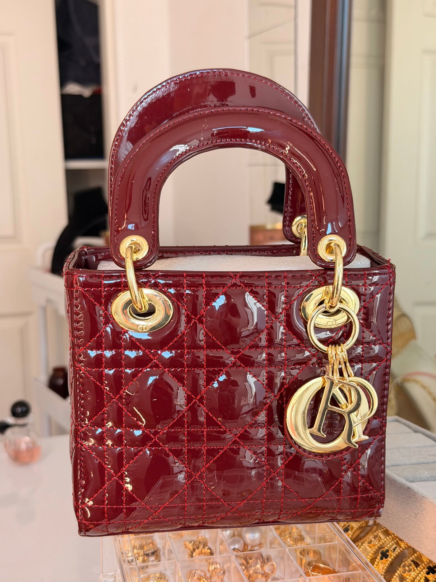 Dior premium quality, shiny leather hand bag