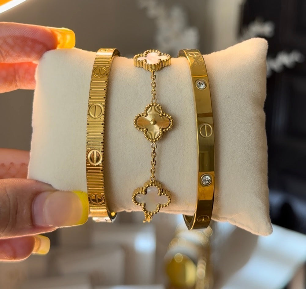 Cartier × Van Cleef Inspired Gold Stack✨18k gold plated premium quality 316L stainless steel