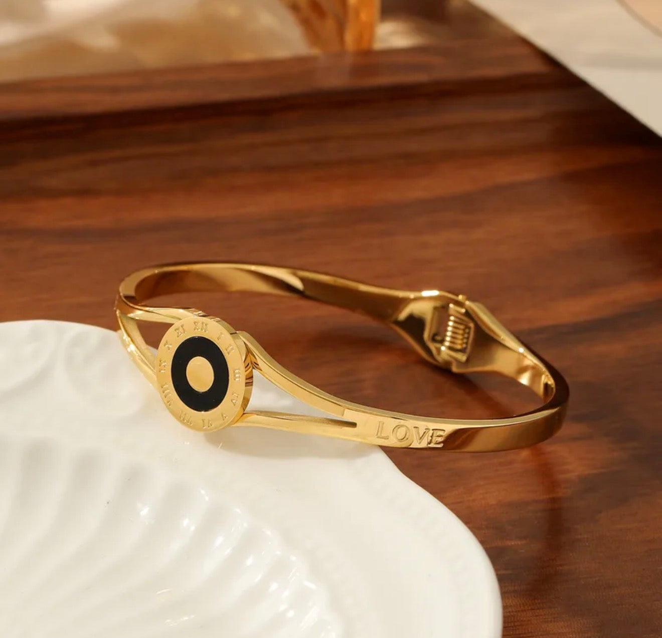 Icone Love Disk Gold Bracelet 18k gold plated stainless steel