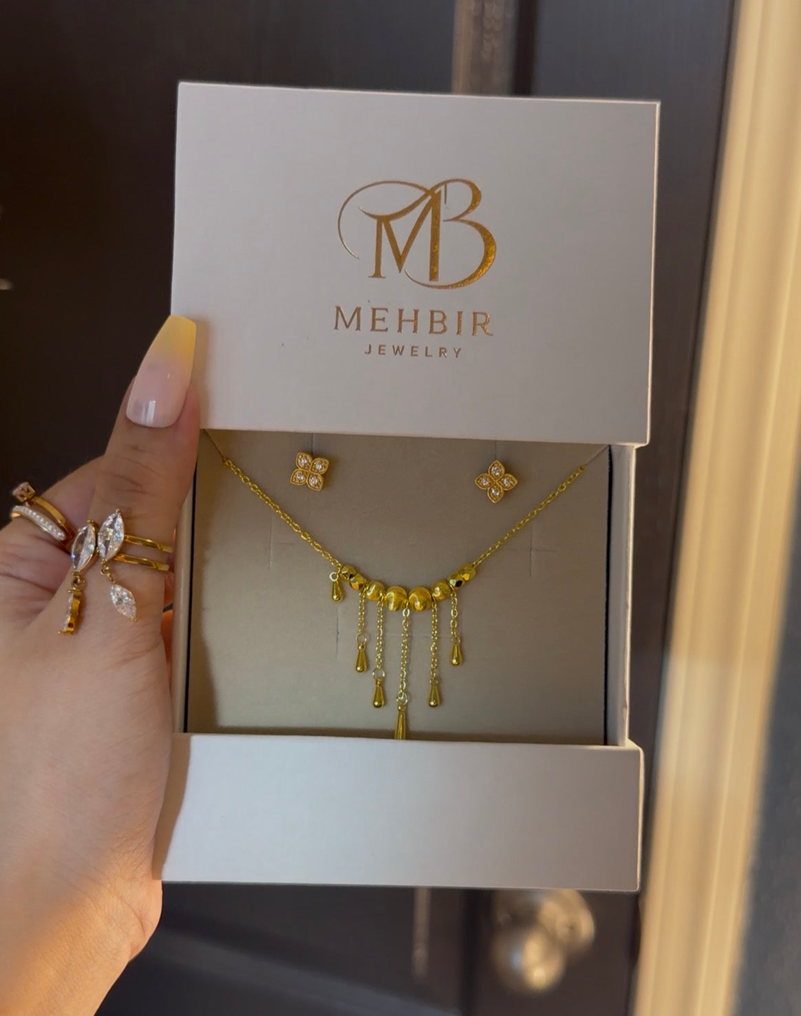 Golden Tassel Necklace Set ✨gold plated stainless