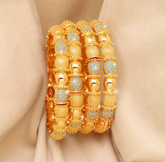 Luxurious 24k gold plated bangles (two)