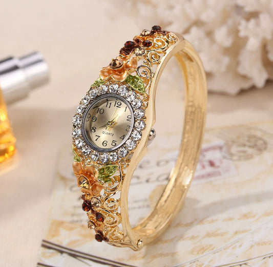 Royal style watch stainless 18k gold plated