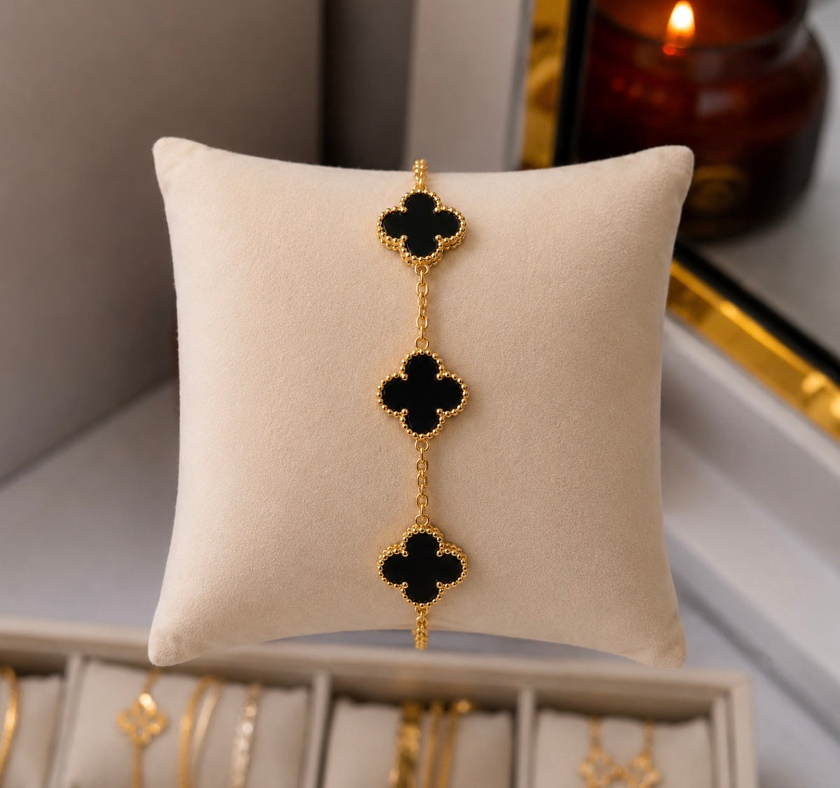 Black clover bracelet ✨316L stainless steel