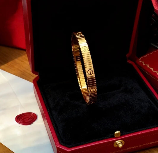 Catier style luxurious bracelet 18k gold plated stainless steel