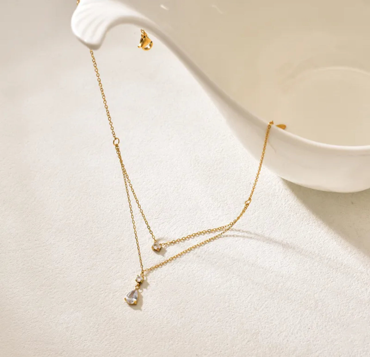 Celestial Layers Gold Necklace 304 stainless steel 18k gold plated