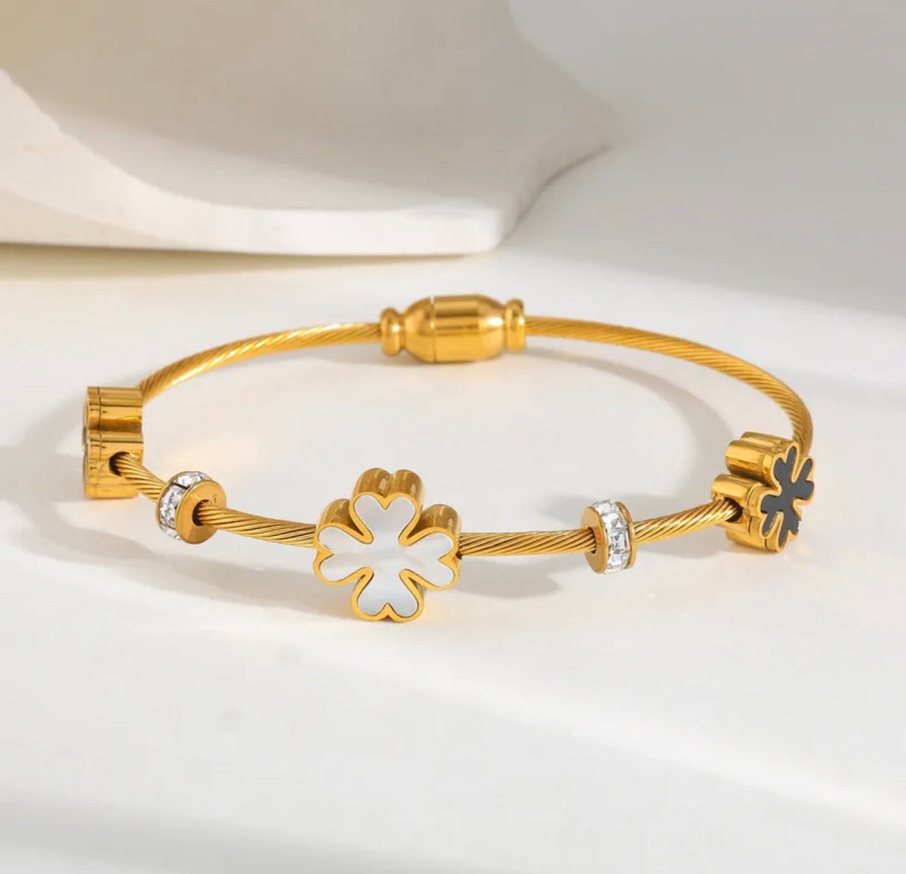 Prestige Cable Bracelet most active style 18k gold plated stainless steel