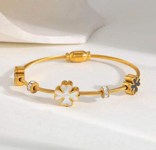 Prestige Cable Bracelet most active style 18k gold plated stainless steel