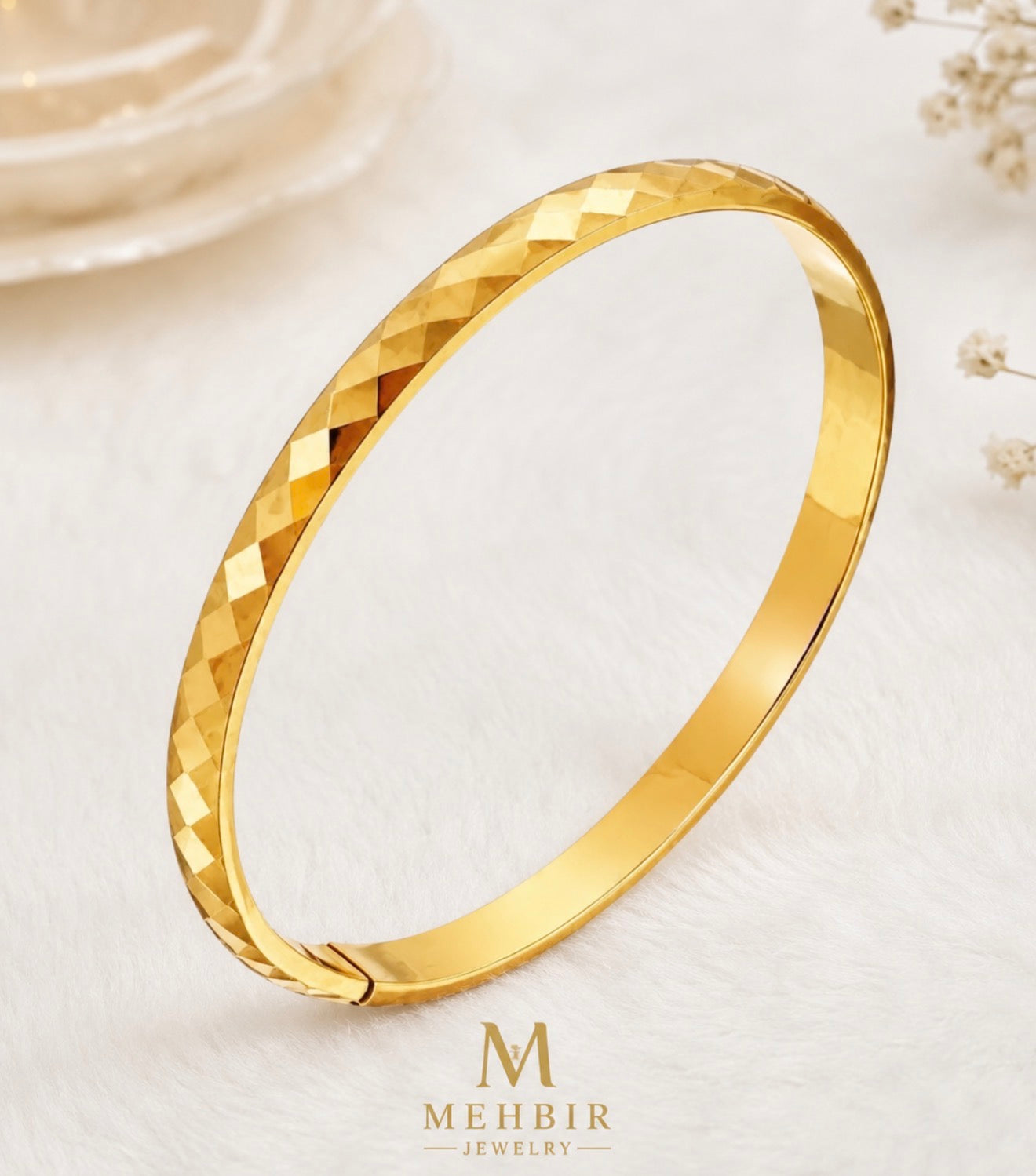 Golden Facet Bangle ✨18k gold plated stainless in real gold look